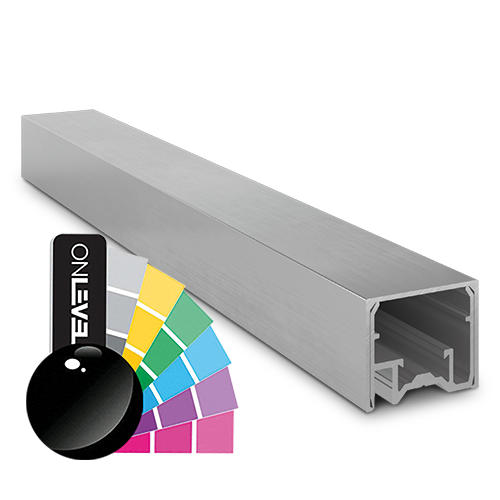 LAZORTRACK wall handrail 42x34mm L=5000mm, alum. RAL shiny