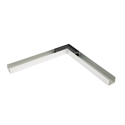 LAZORTRACK wall handrail 42x34mm outside corner 90°, aluminum mill finish