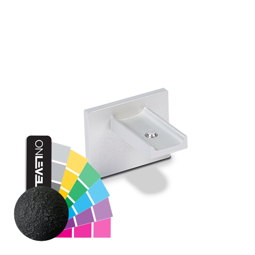 LAZORTRACK vægliste 42x34mm endekappe, aluminium RAL mat strukturlak