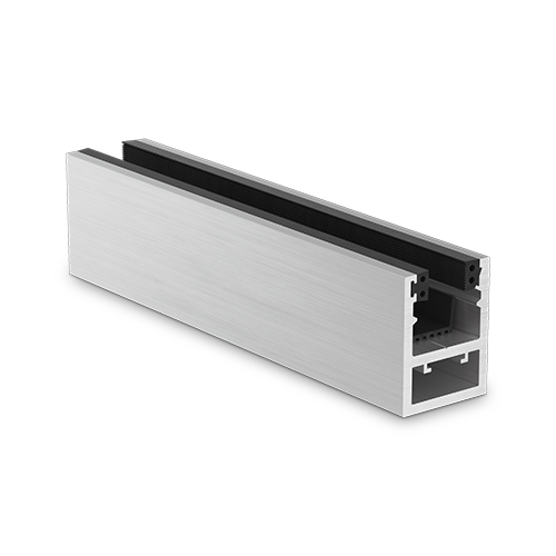 KAZIWALL topp profil glass 20.76/21.52mm L=5000mm, aluminium rå overflate