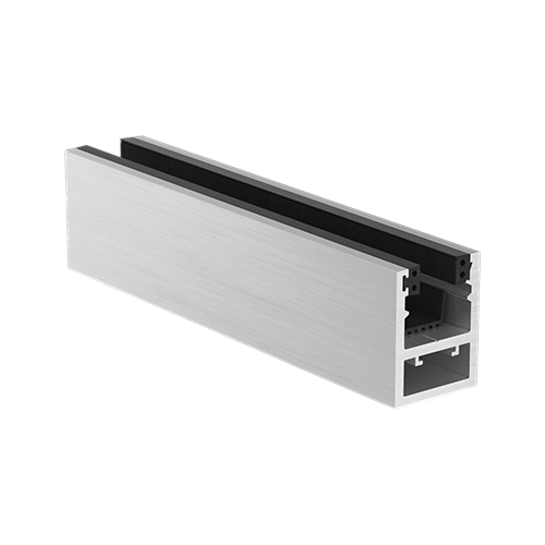KAZIWALL top profile glass 20.76/21.52mm L=5000mm, aluminum natural anodized