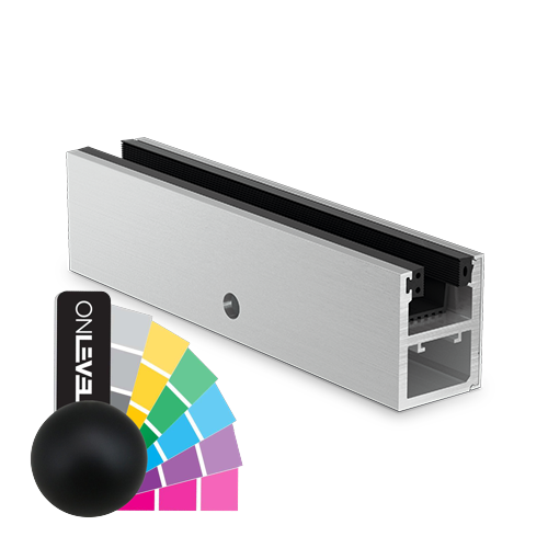 KAZIWALL sidled profil glas 16.76/17.52mm L=2500mm, aluminium RAL matta