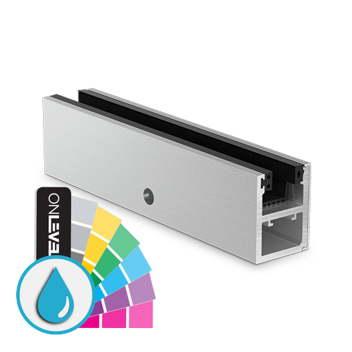 KAZIWALL sidled profil glas 20.76/21.52mm L=2500mm, aluminium ARMOR RAL
