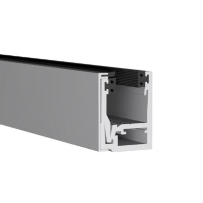KAZIWALL topp profil 2-delar glas 16.76/17.52mm L=2500mm, aluminium obehand. utför.