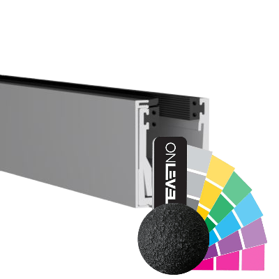 KAZIWALL topp profil 2-delar glas 16.76/17.52mm L=5000mm, aluminium RAL struktur