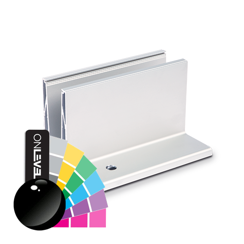 TL-3080 Glasprofil L=5000mm aluminium RAL blank