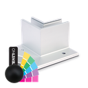 TL-3080 Insida hörna 90° aluminium RAL matta