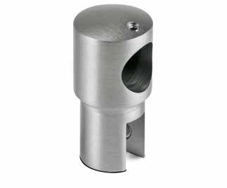 T-forbinder lukket til rør Ø19mm og glas 6/8/10mm, messing forkromet