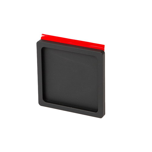 Shell handle set self sticking 65x65x6mm, aluminum black anodized