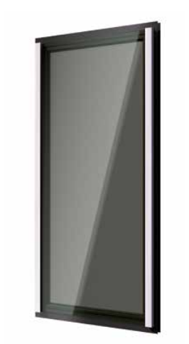 SKYFORCE-Slim Sound Shield inkl. gummiset for glass xxxxmm høyde xxxxmm, aluminum RAL matte