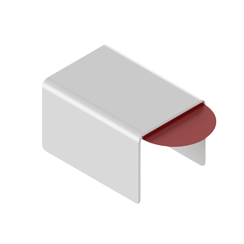 Anslutningsskydd U-profil 26x20x2mm, aluminium obehand. utför.