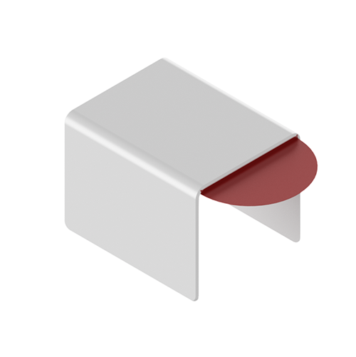 Connection cover U-profile 30x25x2mm, aluminum mill finish