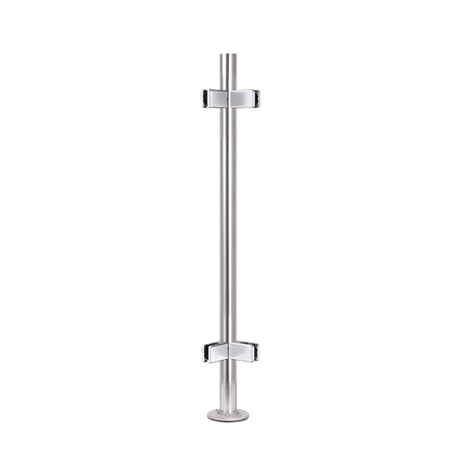 EMPIRE STATE POST Top Ø42.4x2mm H=990mm cornerpost 90° inside KRONOS square, AISI 304 satined