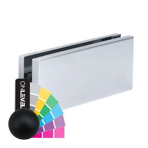 SWINGER self-closing pivot hinge set glass 8-13mm max. door weight 100kg for indoor use, AISI 304 RAL matt