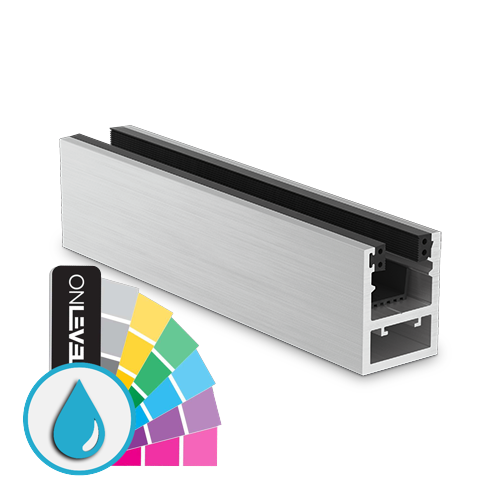 KAZIWALL topp profil glas 10/10.76/12/12.76mm L=2500mm, aluminium ARMOR RAL