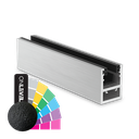 KAZIWALL topp profil glas 10/10.76/12/12.76mm L=5000mm, aluminium RAL matta