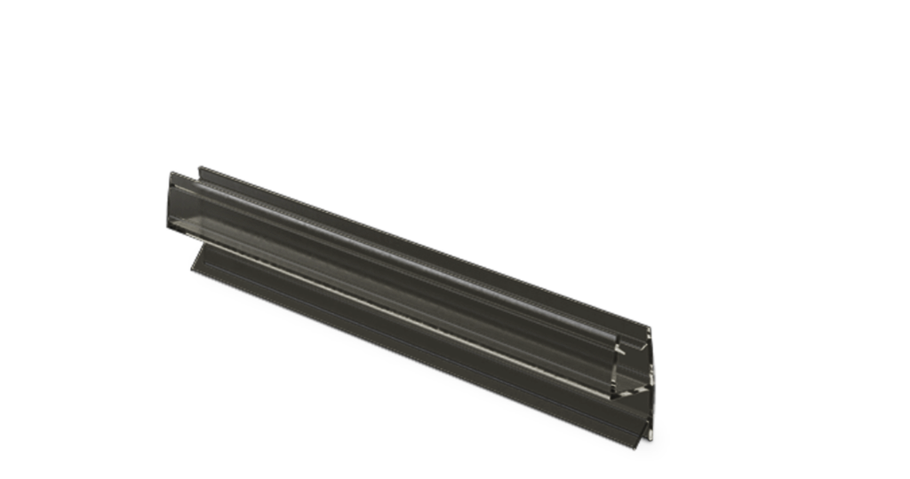 Tætning til brusedør med 180° frontstop til glas 8mm L=2200mm, kunststof sort