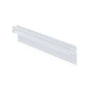 Tætning til brusedør med 180° frontstop lang version til glas 8mm L=2200mm, kunststof gennemsigtig