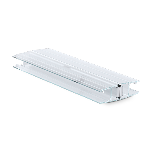 Tætning til brusedør 180° med magnet til glas 10mm L=2200mm, kunststof gennemsigtig