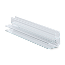 SUNVIEW dørforsegling 90° med magnet til glas 10mm L=2800mm, kunststof gennemsigtig