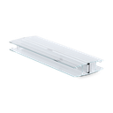 SUNVIEW dørforsegling 180° med magnet til glas 10mm L=2800mm, kunststof gennemsigtig