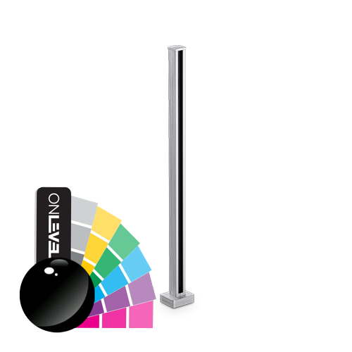 PIKASSO mid. stativ 50x50mm H=1100mm 10-13.52mm, aluminium RAL blank