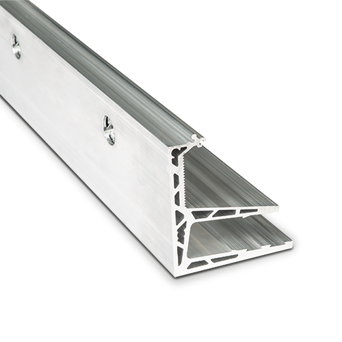 AIRFORCE glasprofil L=5000mm, naturanodiseret aluminium