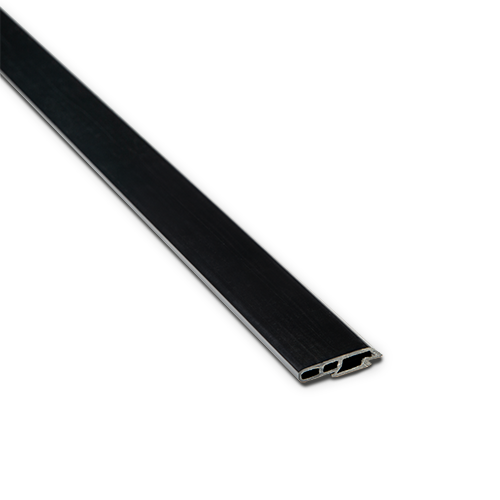 AIRFORCE plast profil baksida glastjocklek 8/8/4 (17.52mm) L=5000mm, plast svart