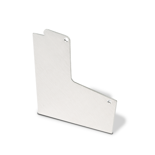AIRFORCE endekappe venstre, naturanodiseret aluminium