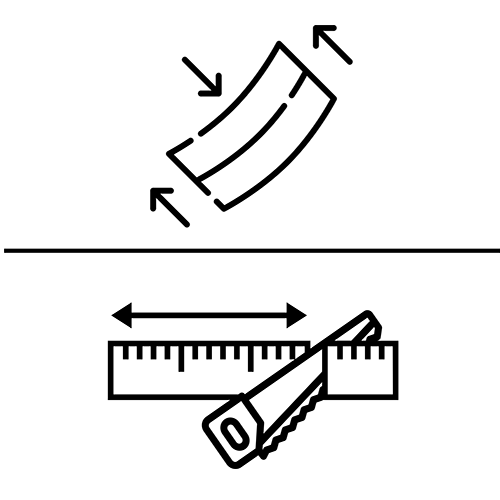 Bockning och kapning glasprofil Trans-Level modell 3011 L=2500mm (1-5 bit.)