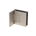 EXCITE shower door swing hinge glass-wall 90° with zero position adjustment glass 8/10mm, brass stainless steel brushed