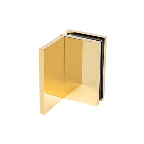 EXCITE forbinder glas-væg 90° glas 8/10mm, messing guldpoleret