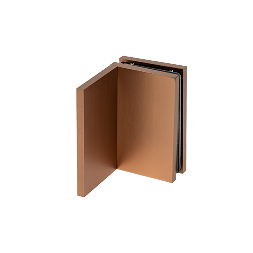 EXCITE forbinder glas-væg 90° glas 8/10mm, messing rosaguld børstet