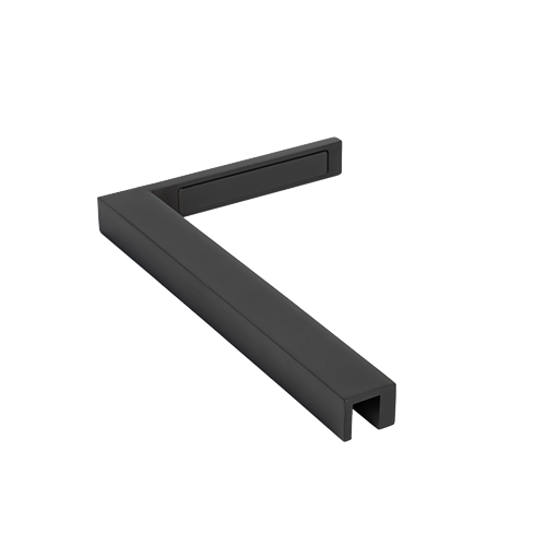 Stabilisering hörn glas-vägg 90° vänster, mässing pistol metall borstad