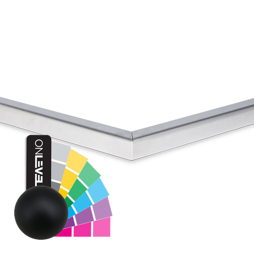  hjørneforbinder 90° U-profil vandret 26x20x2mm, AISI 304 RAL mat
