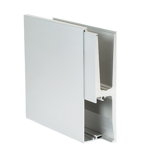 TL-3011 Glasprofil med dækkappe L=200mm naturanodiseret aluminium