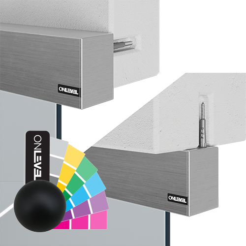 INFINITYSLIDE 69kg set wall/ceiling mounting glass 1-panel including dampers L=2mtr, aluminum RAL matt