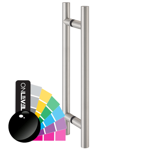 Handle bar set Ø25mm H=700mm, AISI 304 RAL shining