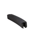 Rubber glasshandrail Ø48.3x1.5mm/42x48mm glass thickness 16-17.5mm L=2500mm