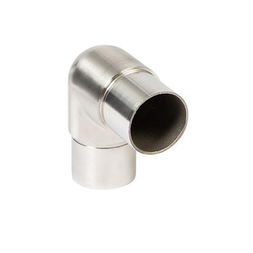Hjørneforbinder 90° Rund Ø42.4x2mm, AISI 304 satin