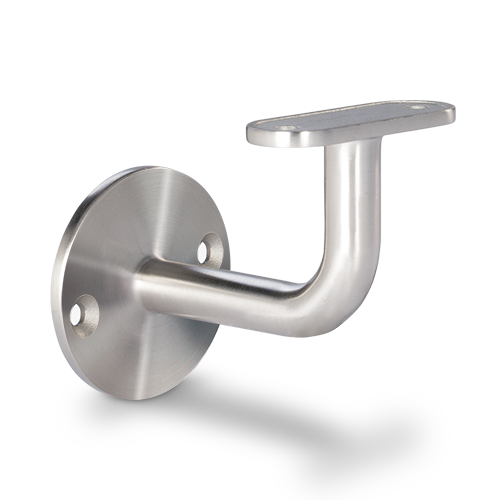Handräcke beslag för handräcke Ø42.4mm med 2 monteringshål, AISI 304 satinerad