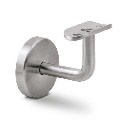 Handräcke beslag med täcklock för handräcke Ø42.4mm, AISI 304 satinerad