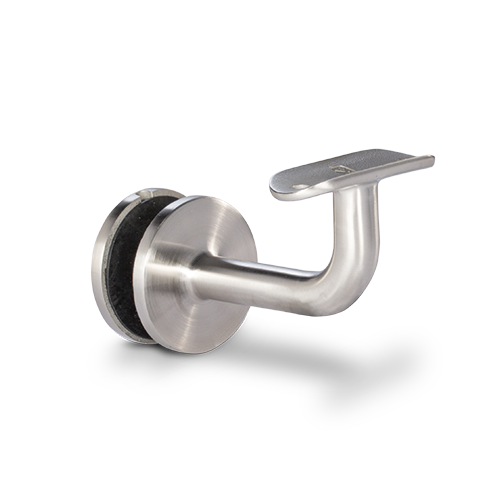 Glass handrail bracket for handrail Ø42.4mm, AISI 316 satined
