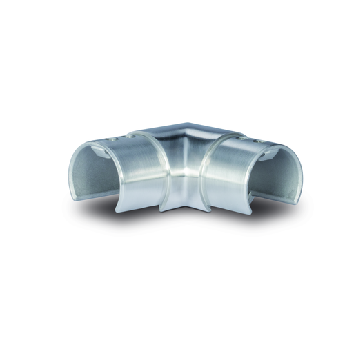 Hörnkontakt 90° horisontell för glashandräcke Ø42.4x1.5mm, AISI 304 satinerad