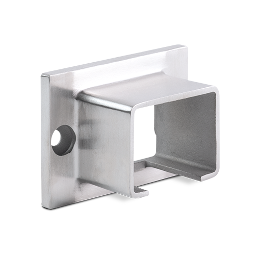 Väggfäste för glashandräcke 40x30x1mm, AISI 316 satinerad