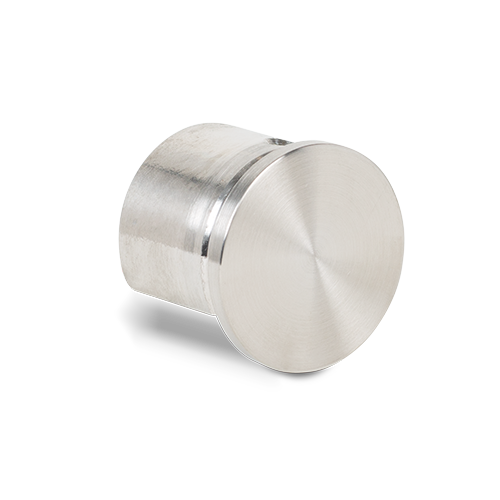 endekappe flad til glashåndliste Ø42.4x1.5mm, AISI 304 satin