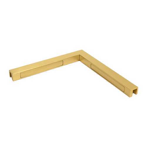 Stabilisering forb. glas-glas 90°, messing guld børstet