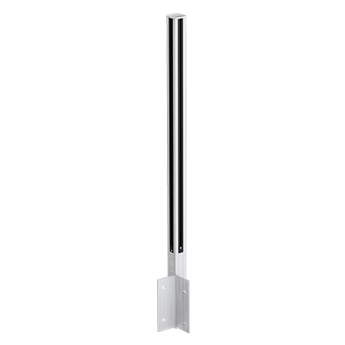 GUARDIAN OF THE UNIVERSE cornerpost side closed 58x58mm H=1400mm glass 10-10.76mm, aluminum mill finish