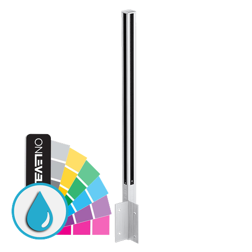 GUARDIAN OF THE UNIVERSE cornerpost side closed 58x58mm H=1400mm glass 10-10.76mm, aluminum ARMOR RAL
