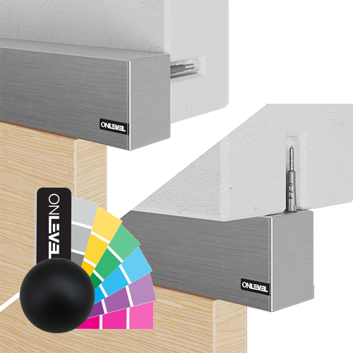 INFINITYSLIDE 69kg Sæt væg/loft montering træ 1-panel inkl. Soft Close L=3m, aluminium RAL mat
